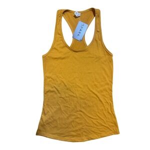 Spark Womens Racerback Tank‎ Top Dusty Gold Mustard Yellow Small NWT